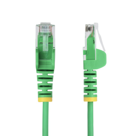 StarTech.com Cavo Ethernet CAT6 Verde da 2m Patch UTP con Plug RJ45 Antigroviglio e Rilievi di Trazione, Cavo Lan Slim in Rame