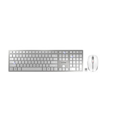 CHERRY DW 9100 SLIM tastiera Mouse incluso Universale RF senza fili + Bluetooth QWERTY Inglese US Argento
