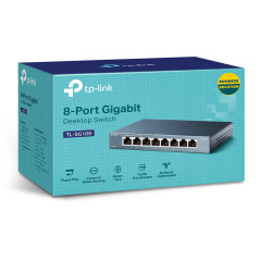 TP-Link TL-SG108 switch di rete Non gestito L2 Gigabit Ethernet (10 100 1000) Nero