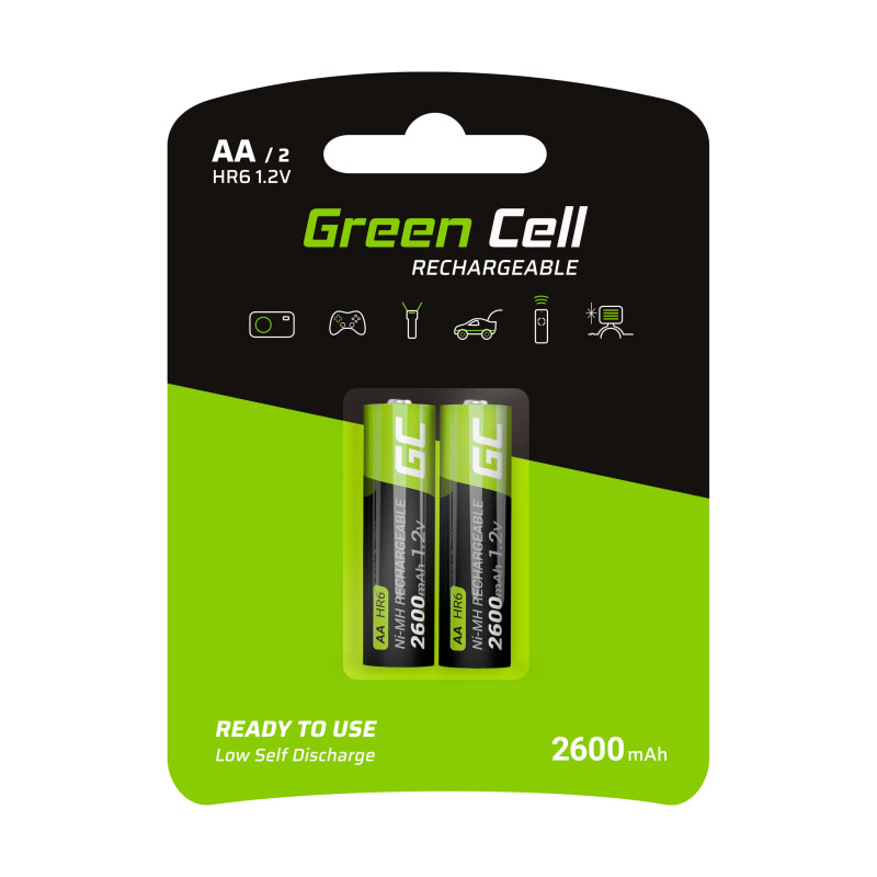 Green Cell GR05 batteria per uso domestico Batteria ricaricabile Stilo AA Nichel-Metallo Idruro (NiMH) Green Cell GR05 batteria per uso domestico Batteria ricaricabile Stilo AA Nichel-Metallo Idruro (NiMH)
