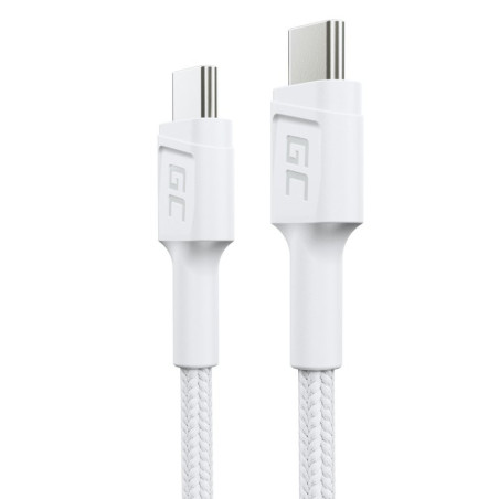 Green Cell GC PowerStream cavo USB USB 3.2 Gen 1 (3.1 Gen 1) 0,3 m USB C 0,48 Gbit s 60 W Bianco