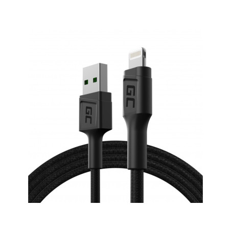Green Cell KABGC21 cavo Lightning 1,2 m Nero