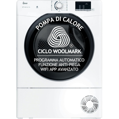 Hoover H-DRY 350 Asciugatrice 8 Kg, Pompa di Calore, Libera Installazione, 85 x 60 x 58,5 cm (AxLxP), Classe D