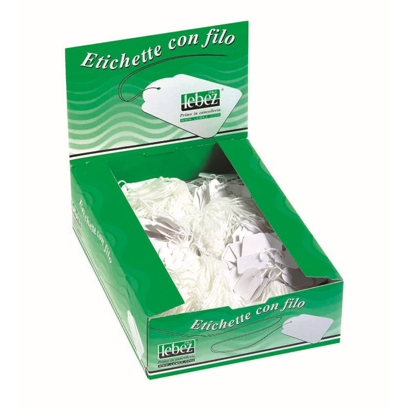 Lebez Confezione 1000 Etichette Con Filo Misura 7X19Mm