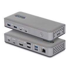 StarTech.com Docking Station USB-C Triple Monitor, DisplayPort   HDMI, 2x 4K 60Hz, 1x 4K 30Hz, Ricarica Laptop 100W, Ethernet