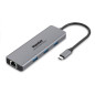 Hamlet HDKC-PD200 replicatore di porte e docking station per laptop Cablato USB 3.2 Gen 1 (3.1 Gen 1) Type-C Grigio