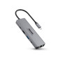 Hamlet HDKC-PD200 replicatore di porte e docking station per laptop Cablato USB 3.2 Gen 1 (3.1 Gen 1) Type-C Grigio