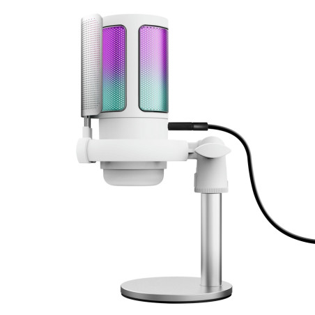 Trust GXT 238W Auron Grigio, Bianco Microfono per podcast