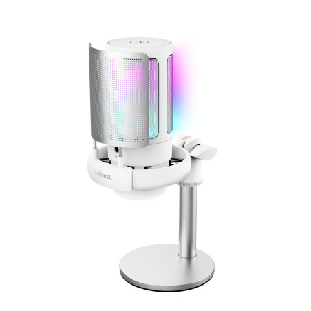 Trust GXT 238W Auron Grigio, Bianco Microfono per podcast