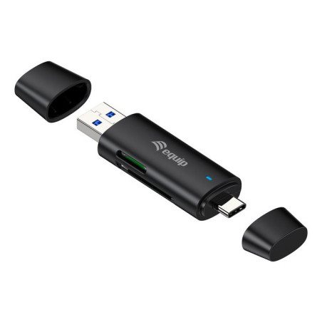 Equip 245462 lettore di schede USB 3.2 Gen 1 (3.1 Gen 1) Type-A Type-C Nero