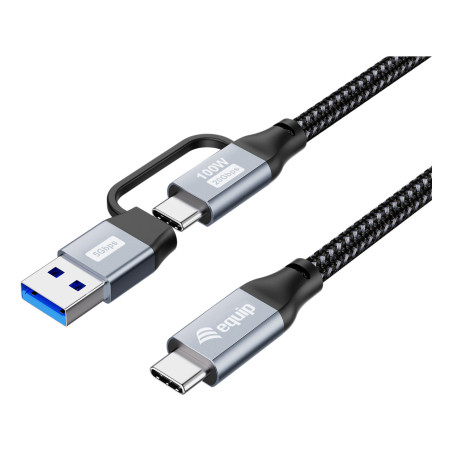Equip 128433 cavo USB USB 3.2 Gen 2x2 3 m USB A USB C USB C 20 Gbit s 100 W Nero