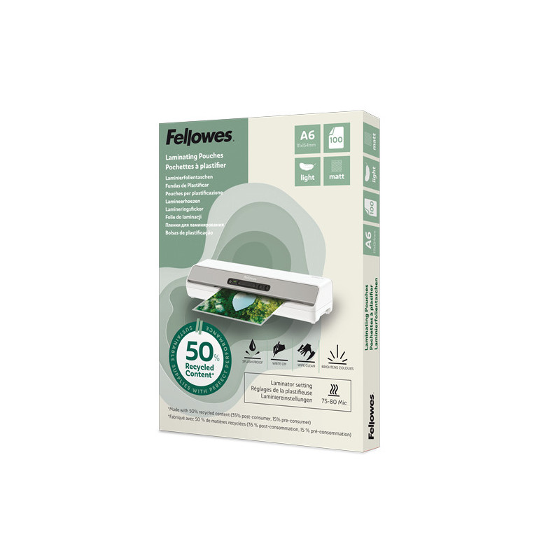 Fellowes 100143438 pellicola per plastificatrice 100 pz Fellowes 100143438 pellicola per plastificatrice 100 pz