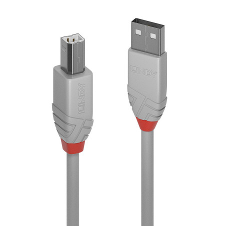 Lindy 36685 cavo USB USB 2.0 5 m USB A USB B 0,48 Gbit s Grigio