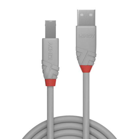 Lindy 36685 cavo USB USB 2.0 5 m USB A USB B 0,48 Gbit/s Grigio