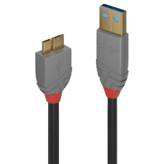 Lindy 36766 cavo USB USB 3.2 Gen 1 (3.1 Gen 1) 1 m USB A Micro-USB B 5 Gbit s Nero