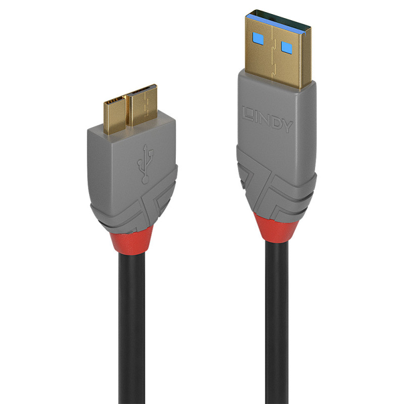 Lindy 36766 cavo USB USB 3.2 Gen 1 (3.1 Gen 1) 1 m USB A Micro-USB B 5 Gbit/s Nero