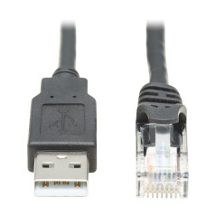 Tripp Lite U009-010-RJ45-X adattatore per inversione del genere dei cavi RJ-45 USB 2.0 Type-A Nero