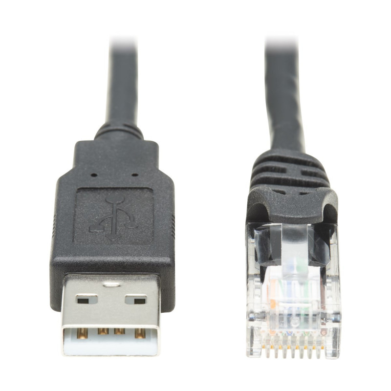 Tripp Lite U009-010-RJ45-X adattatore per inversione del genere dei cavi RJ-45 USB 2.0 Type-A Nero Tripp Lite U009-010-RJ45-X adattatore per inversione del genere dei cavi RJ-45 USB 2.0 Type-A Nero