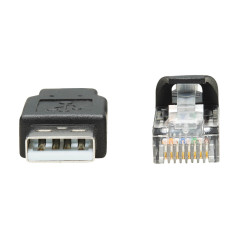 Tripp Lite U009-010-RJ45-X adattatore per inversione del genere dei cavi RJ-45 USB 2.0 Type-A Nero