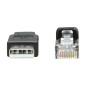Tripp Lite U009-010-RJ45-X adattatore per inversione del genere dei cavi RJ-45 USB 2.0 Type-A Nero Tripp Lite U009-010-RJ45-X adattatore per inversione del genere dei cavi RJ-45 USB 2.0 Type-A Nero