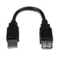 StarTech.com Cavo adattatore di prolunga USB 2.0 da 15 cm A ad A - M/F StarTech.com Cavo adattatore di prolunga USB 2.0 da 15 cm A ad A - M/F