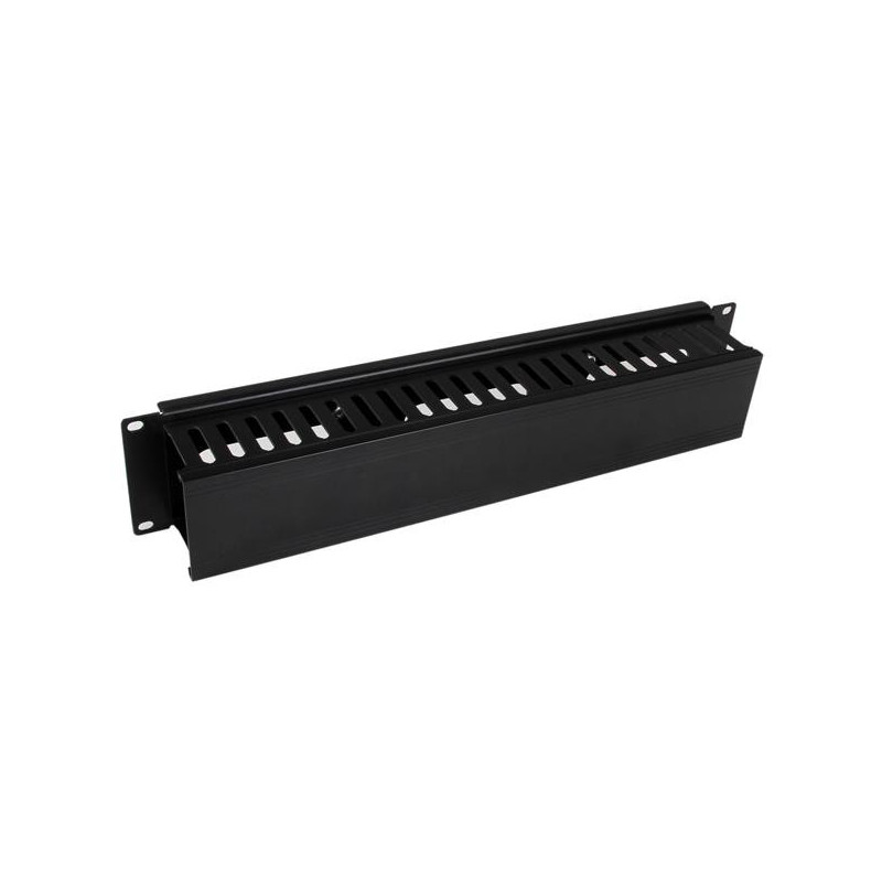 StarTech.com Pannello Gestione Cavi Orizzontale per armadi rack 2U con canalina passacavi a denti e copertura StarTech.com Pannello Gestione Cavi Orizzontale per armadi rack 2U con canalina passacavi a denti e copertura