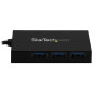 StarTech.com HB30A3A1CSFS hub di interfaccia USB 3.2 Gen 1 (3.1 Gen 1) Type-A 5000 Mbit/s Nero