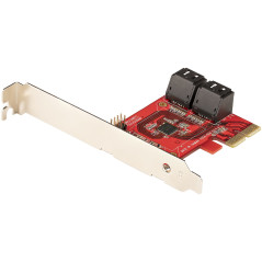 StarTech.com Scheda PCIe SATA - Scheda di Espansione PCIe SATA a 4 porte 6 Gbps - Staffa a Profilo Basso Alto - ASM1062 senza