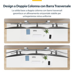 StarTech.com 6-MONITOR-ARM-A Supporti a parete per TV 81,3 cm (32") Scrivania Bianco