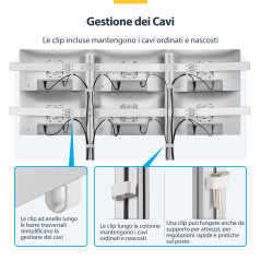 StarTech.com 6-MONITOR-ARM-A Supporti a parete per TV 81,3 cm (32") Scrivania Bianco