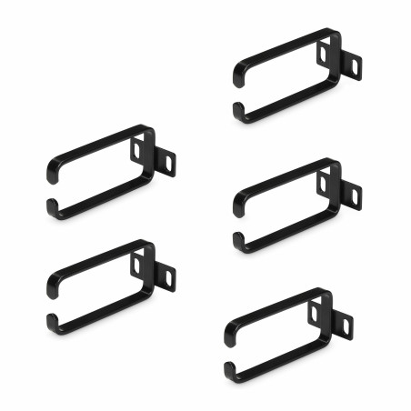 StarTech.com Ganci a D 1U per la gestione verticale dei cavi, Cable Manager per server/armadi rack 19", gancio per cavi di