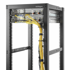 StarTech.com Ganci a D 1U per la gestione verticale dei cavi, Cable Manager per server armadi rack 19", gancio per cavi di
