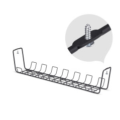 StarTech.com Vassoio Porta Cavi Sotto Scrivania da 61,5 cm, Canalina in Metallo tipo Cestello per Multipresa, Gestione Cavi con