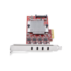 StarTech.com Scheda PCIe USB-C a 4 Porte, USB 3.2 10Gbps, Scheda di Espansione PCI Express USB Type-C con 4 Controller USB