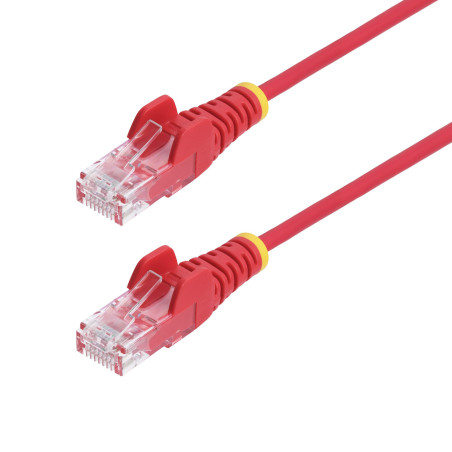 StarTech.com Cavo Ethernet CAT6 Rosso da 7m Patch UTP con Plug RJ45 Antigroviglio e Rilievi di Trazione, Cavo Lan Slim in Rame