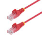 StarTech.com Cavo Ethernet CAT6 Rosso da 7m Patch UTP con Plug RJ45 Antigroviglio e Rilievi di Trazione, Cavo Lan Slim in Rame