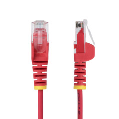 StarTech.com Cavo Ethernet CAT6 Rosso da 7m Patch UTP con Plug RJ45 Antigroviglio e Rilievi di Trazione, Cavo Lan Slim in Rame