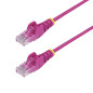 StarTech.com Cavo Ethernet CAT6 Rosa da 7m Patch UTP con Plug RJ45 Antigroviglio e Rilievi di Trazione, Cavo Lan Slim in Rame