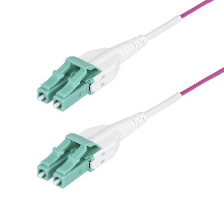 StarTech.com Cavo in fibra ottica multimodale da 15m LC a LC (UPC) OM4 Viola Erica, 50 125 µm, 40G 100G, LOMMF VCSEL, cavo in