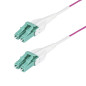 StarTech.com Cavo in fibra ottica multimodale da 15m LC a LC (UPC) OM4 Viola Erica, 50/125 µm, 40G/100G, LOMMF/VCSEL, cavo in