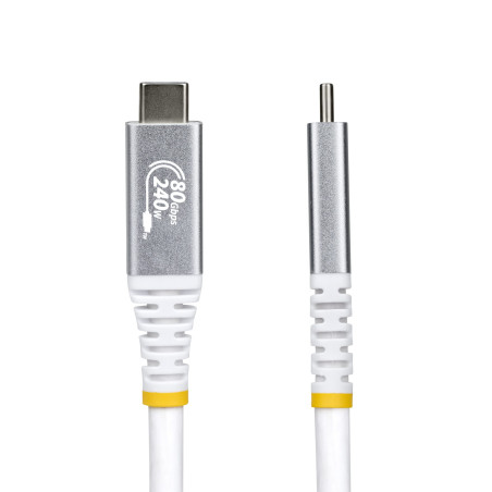 StarTech.com Cavo USB4 da 50cm, Cavo USB-C Certificato USB-IF, 80Gbps, PD240W, 8K120Hz / 4K240Hz DP2.1 DP80, Cavetto Tipo-C