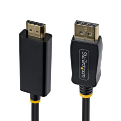 StarTech.com 3m DisplayPort to HDMI Adapter Cable with Gripping Connectors, 4K 60Hz, HDR, Uni-Directional DP to HDMI Video