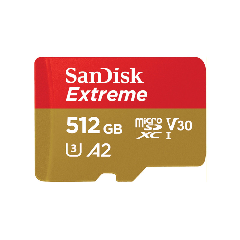 SanDisk Extreme 512 GB MicroSDHC UHS-I Classe 10 SanDisk Extreme 512 GB MicroSDHC UHS-I Classe 10