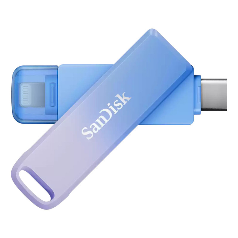 SanDisk Creator Phone Drive unità flash USB 128 GB USB Type-C / Lightning 3.2 Gen 1 (3.1 Gen 1) Blu, Lillà