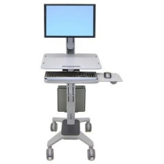 Ergotron WorkFit C-Mod, Single Display Sit-Stand Workstation 68,6 cm (27") Pavimento Grigio