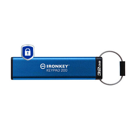 Kingston Technology IronKey Keypad 200 da 32 GB, FIPS 140-3 livello 3 crittografata AES-256