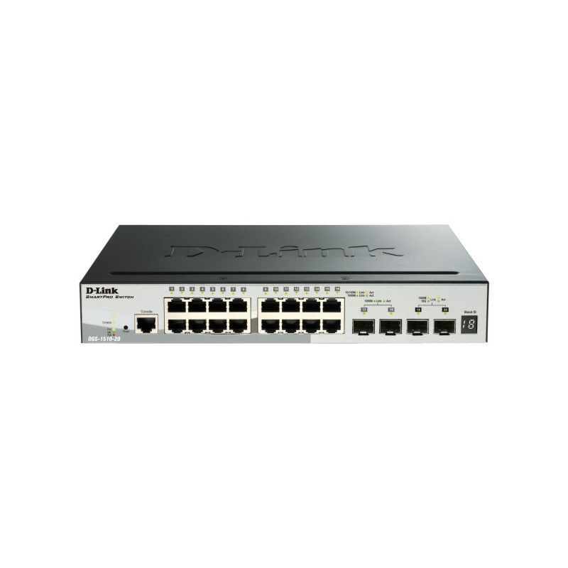 D-Link DGS-1510 Gestito L3 Gigabit Ethernet (10/100/1000) Supporto Power over Ethernet (PoE) Nero