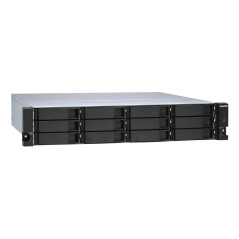 QNAP TL-R1200S-RP contenitore di unità di archiviazione Box esterno HDD SSD Nero, Grigio 2.5 3.5"