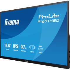 iiyama ProLite P1671HSC-B1 Monitor PC 39,6 cm (15.6") 1920 x 1080 Pixel Full HD LED Nero