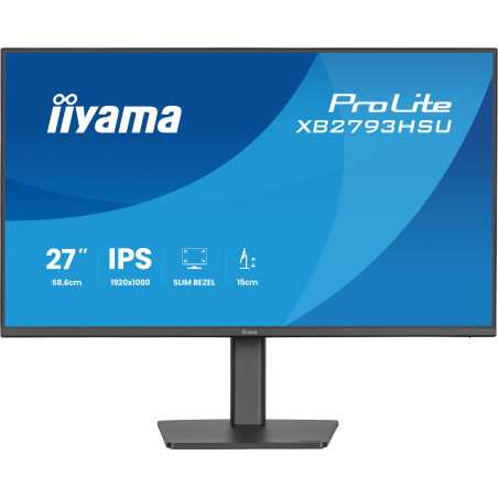 iiyama ProLite XB2793HSU-B1 Monitor PC 68,6 cm (27") 1920 x 1080 Pixel Full HD LED Nero